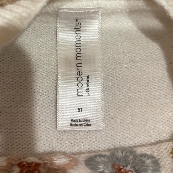 Modern Moments Floral Embroidered White Sweater (Size: 5T) - Picture 4 of 5